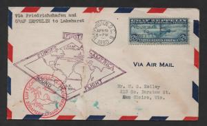 1930 Graf Zeppelin Flight to Eau Claire