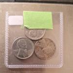 Set of 3 1943 S Steel Lincoln Wheat Cents