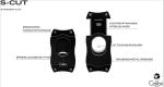 Colibri S-Cut Black Cigar Cutter with Blades