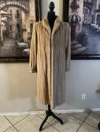 Stunning Mink Beige Fur Coat, Size 8