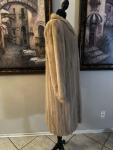 Stunning Mink Beige Fur Coat, Size 8