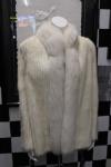 Blonde Mink Fur Jacket with White Fox Trim