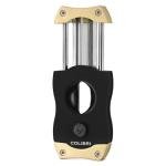 Colibri V-Cut Cigar Cutter in Brushed Gold