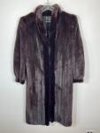 Classic Black MINK Fur Coat for Women