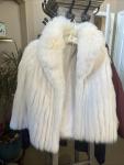Vintage White Fox Fur Jacket by Saga Collectibles