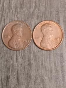 1974-1975 Lincoln Memorial Penny Set No Mint Mark