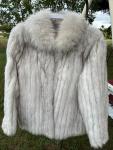 Vintage SAGA FURS Silver Fox Coat, Size M
