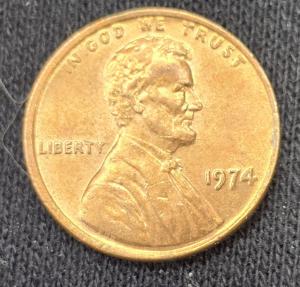 1974 Lincoln Penny Without Mint Mark