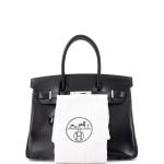 Black Hermes Birkin Handbag with Palladium Hardware