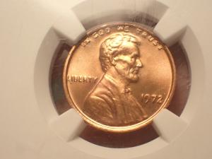1972 Lincoln Cent Doubled Die Obverse NGC MS 65