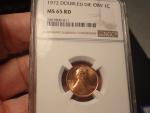 1972 Lincoln Cent Doubled Die Obverse NGC MS 65