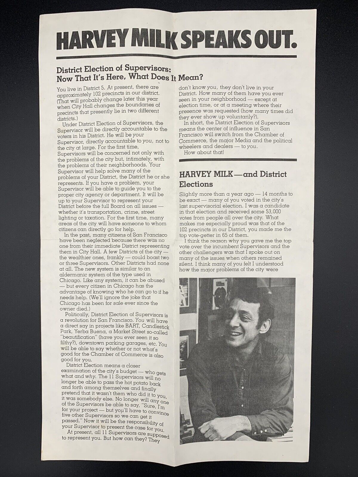 Rare Harvey Milk Memorabilia - Original SF Pride Pamphlets