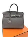 Hermes Birkin 35 Etain Leather Handbag