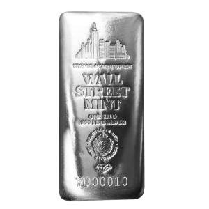 1 Kilo Silver Bar from Wall Street Mint