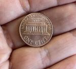 1974 No Mint Mark Penny with Rim Error