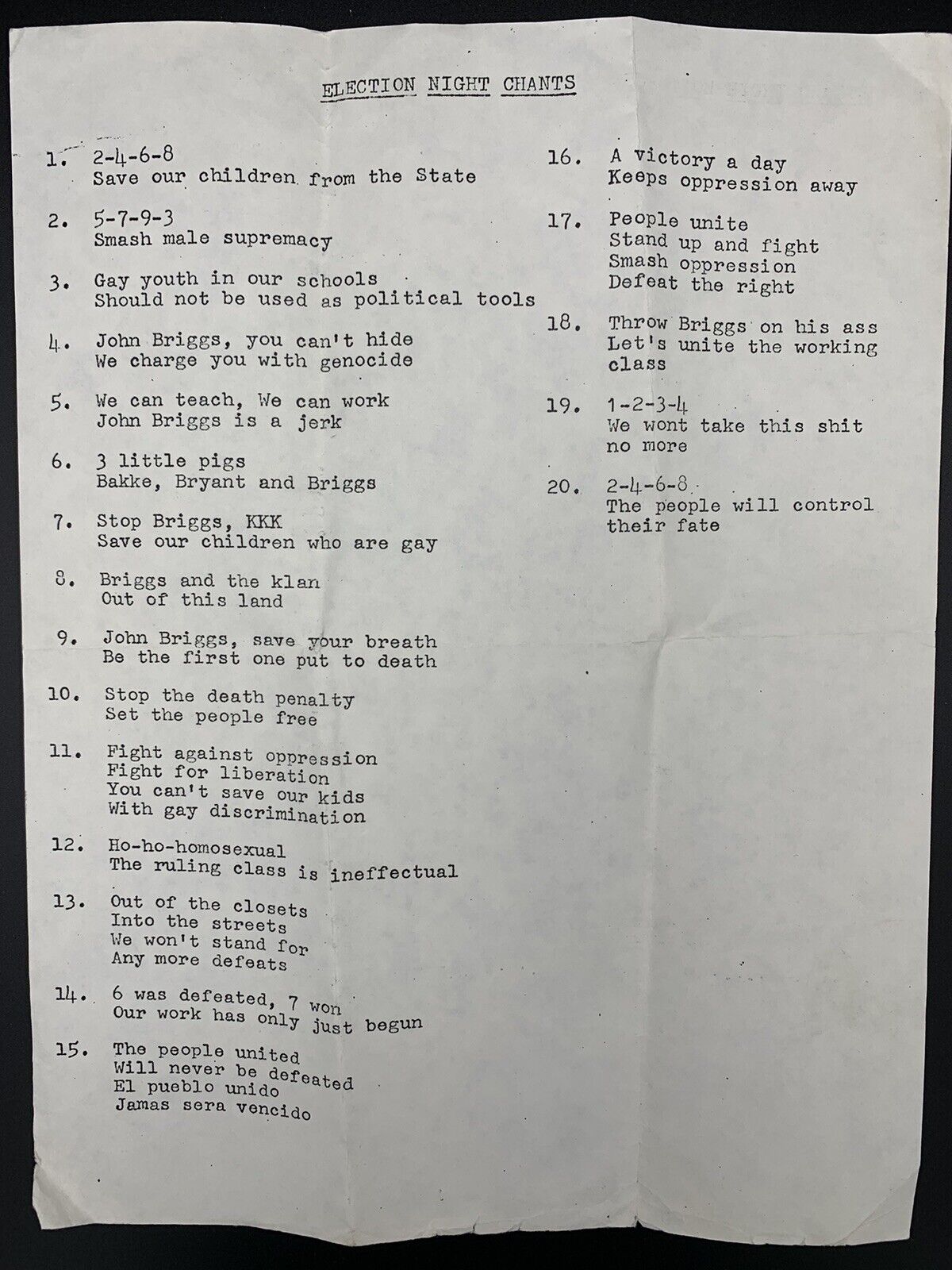 Rare Harvey Milk Memorabilia - Original SF Pride Pamphlets