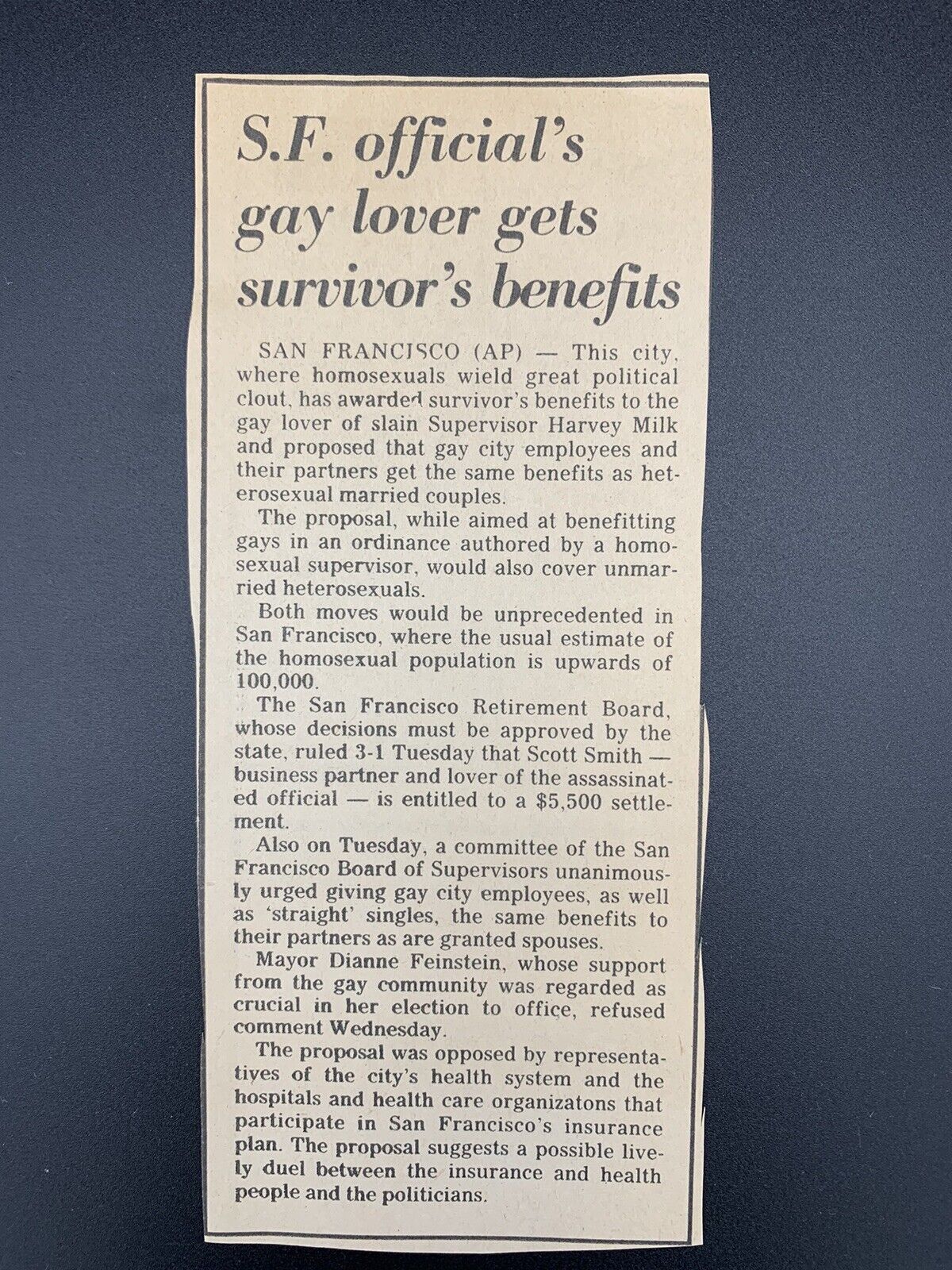 Rare Harvey Milk Memorabilia - Original SF Pride Pamphlets