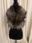 Genuine Silver Fox Fur Scarf Collar