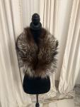 Genuine Silver Fox Fur Scarf Collar