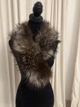 Genuine Silver Fox Fur Scarf Collar