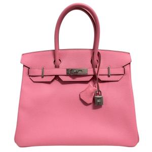 Hermes Birkin 30 Pink Epsom Leather Handbag