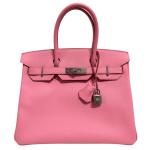 Hermes Birkin 30 Pink Epsom Leather Handbag