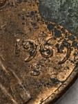 1969-S Lincoln Memorial Penny Double Die Rare