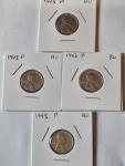 1943 P Steel Pennies - Set of 4 Uncirculated