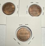 1974 No Mint Mark 3 Pennies Set