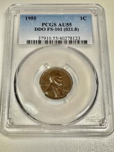 1955 Double Die Lincoln Wheat Cent Penny
