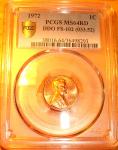 1972 Doubled Die Lincoln Cent PCGS MS-64 RED