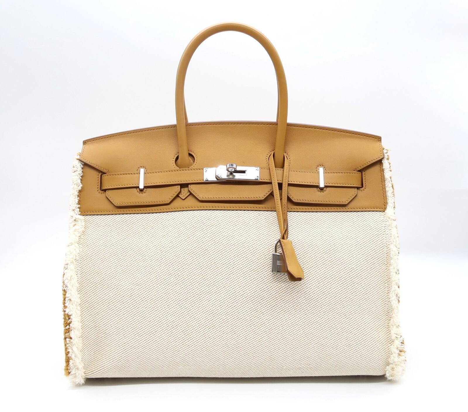 Hermes Birkin 35 "Fray Fray" Desert Sesame