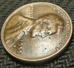 1955 D Lincoln Wheat Cent Penny with Doubled Date