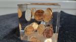 1974 No Mint Mark Lincoln Pennies Paperweight Cube