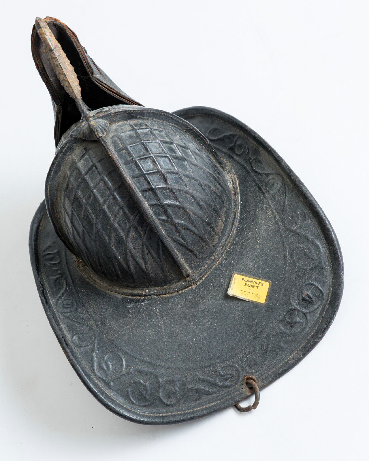 1860's Leather Billed Firemen's Helmet - Alton, Illinois