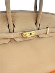 Hermes Birkin 25 Biscuit Togo Leather Handbag