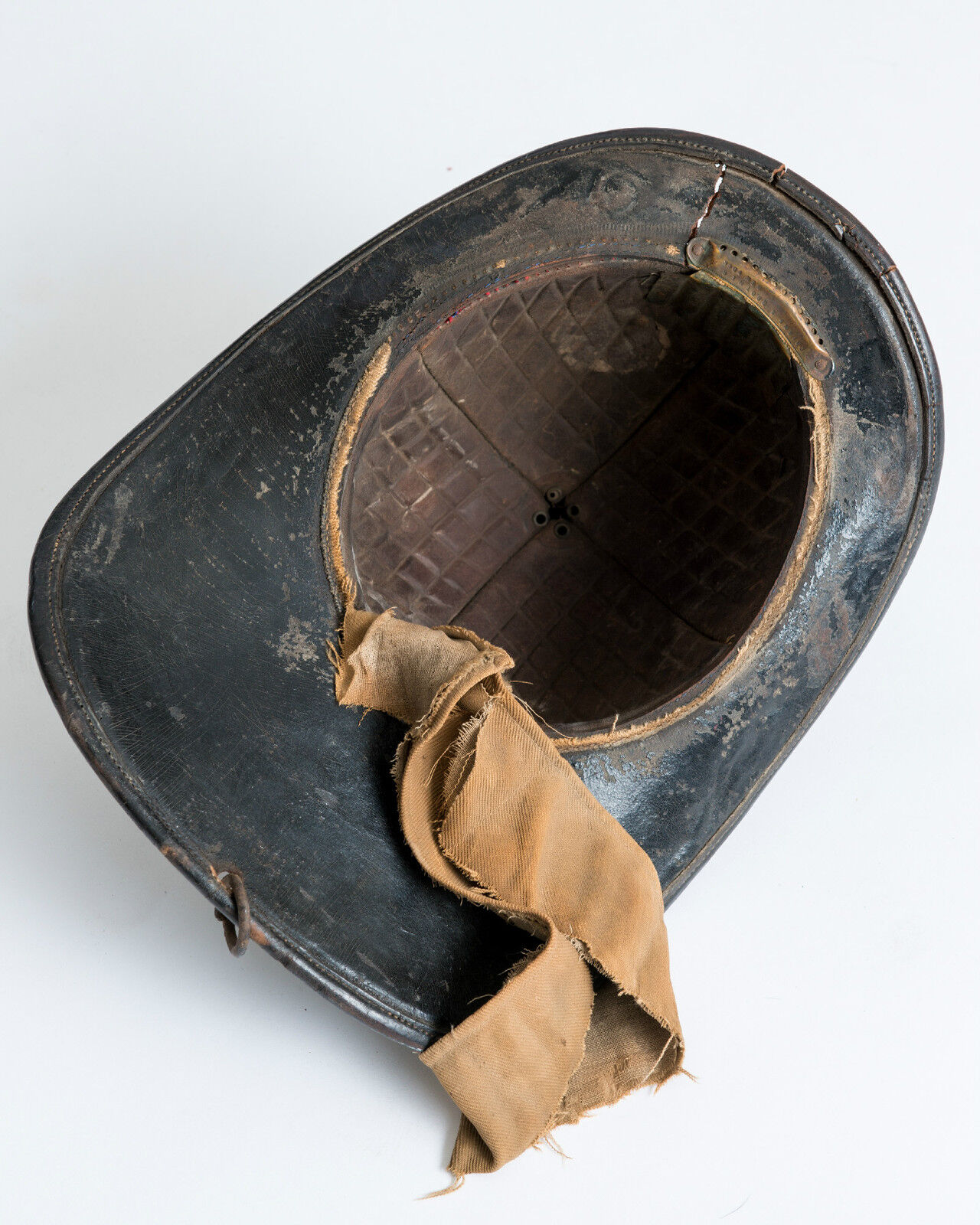 1860's Leather Billed Firemen's Helmet - Alton, Illinois