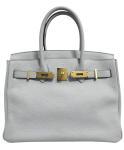 Hermes Birkin 30 Bleu Pale Leather Gold Hardware