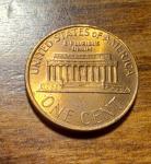 1974 Lincoln Cent with Large Die Crack