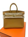 Hermes Birkin 25 Natural Sable Handbag with Gold
