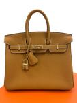 Hermes Birkin 25 Natural Sable Handbag with Gold