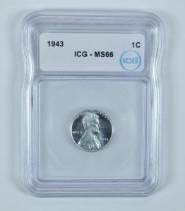 1943 Lincoln Wheat Cent MS66 Collectible Coin