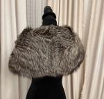 Silver Fox Fur Capelette Shawl Wrap