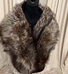 Silver Fox Fur Capelette Shawl Wrap