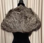 Silver Fox Fur Capelette Shawl Wrap