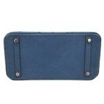 Hermes Blue Ostrich Leather Birkin 30 Bag