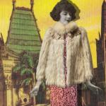 Vintage 1980s White Blue Fox Fur Jacket