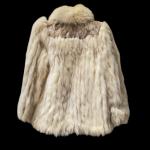 Vintage 1980s White Blue Fox Fur Jacket