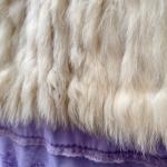 Vintage 1980s White Blue Fox Fur Jacket