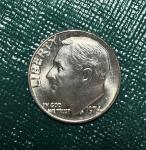 1974 Roosevelt Dime BU No Mint Mark Errors